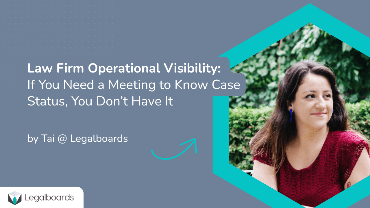 Law Firm Operational Visibility: If You Need a Meeting to Kn