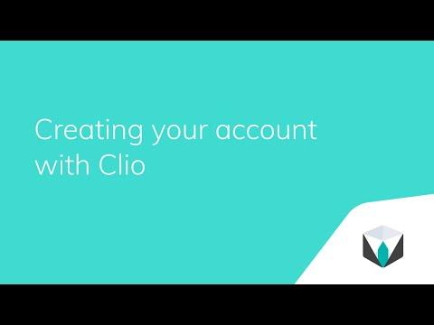 Creating your account with Clio