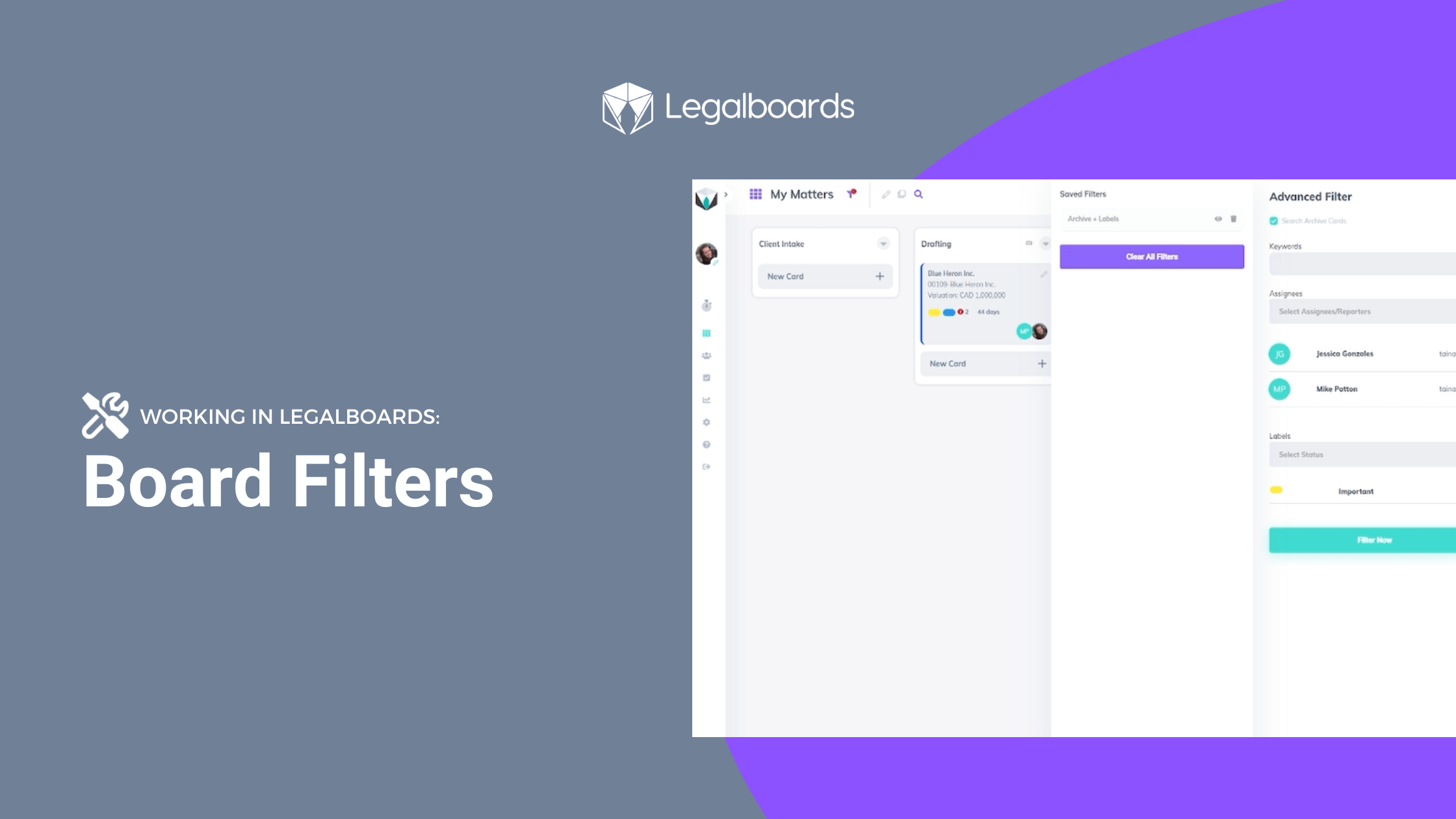 Working in Legalboards: Board Filters