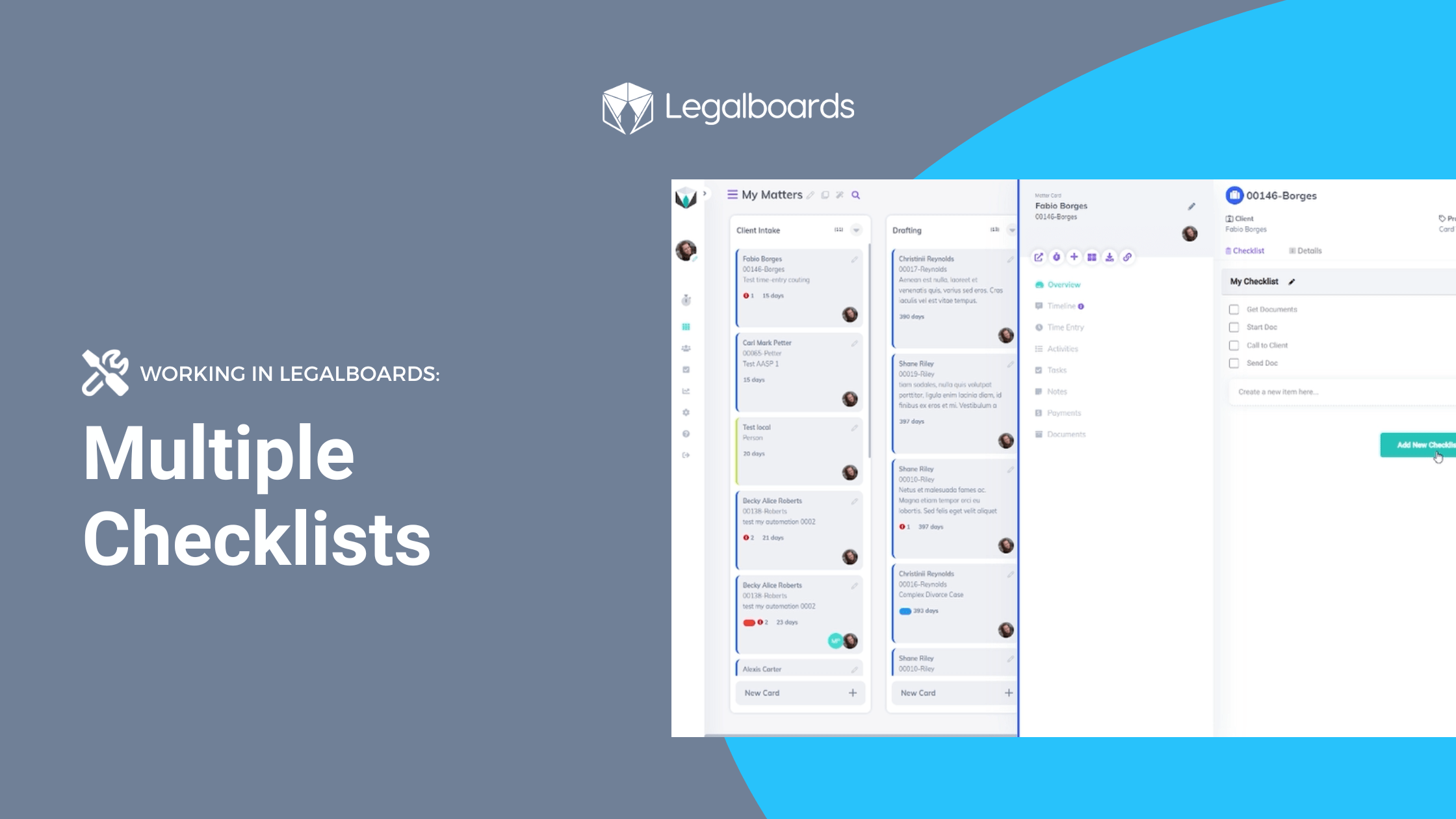 Working in Legalboards: Multiple Checklists