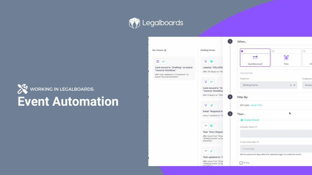Working in Legalboards: Event Automation