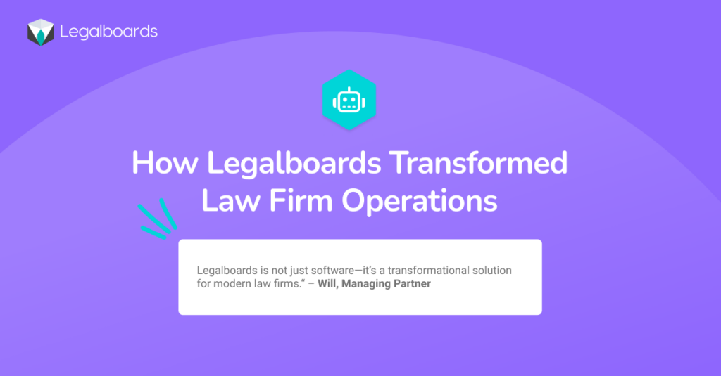 Legal workflow automation software dashboard